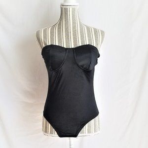 Shinestar Velvet Strapless Bodysuit